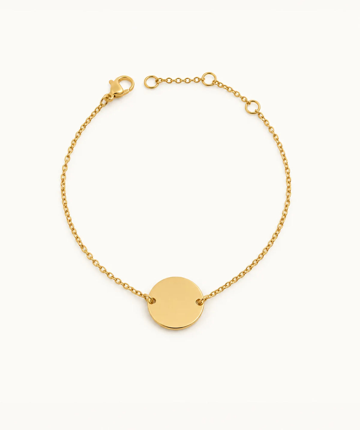 Gold Disc Chain Bracelet