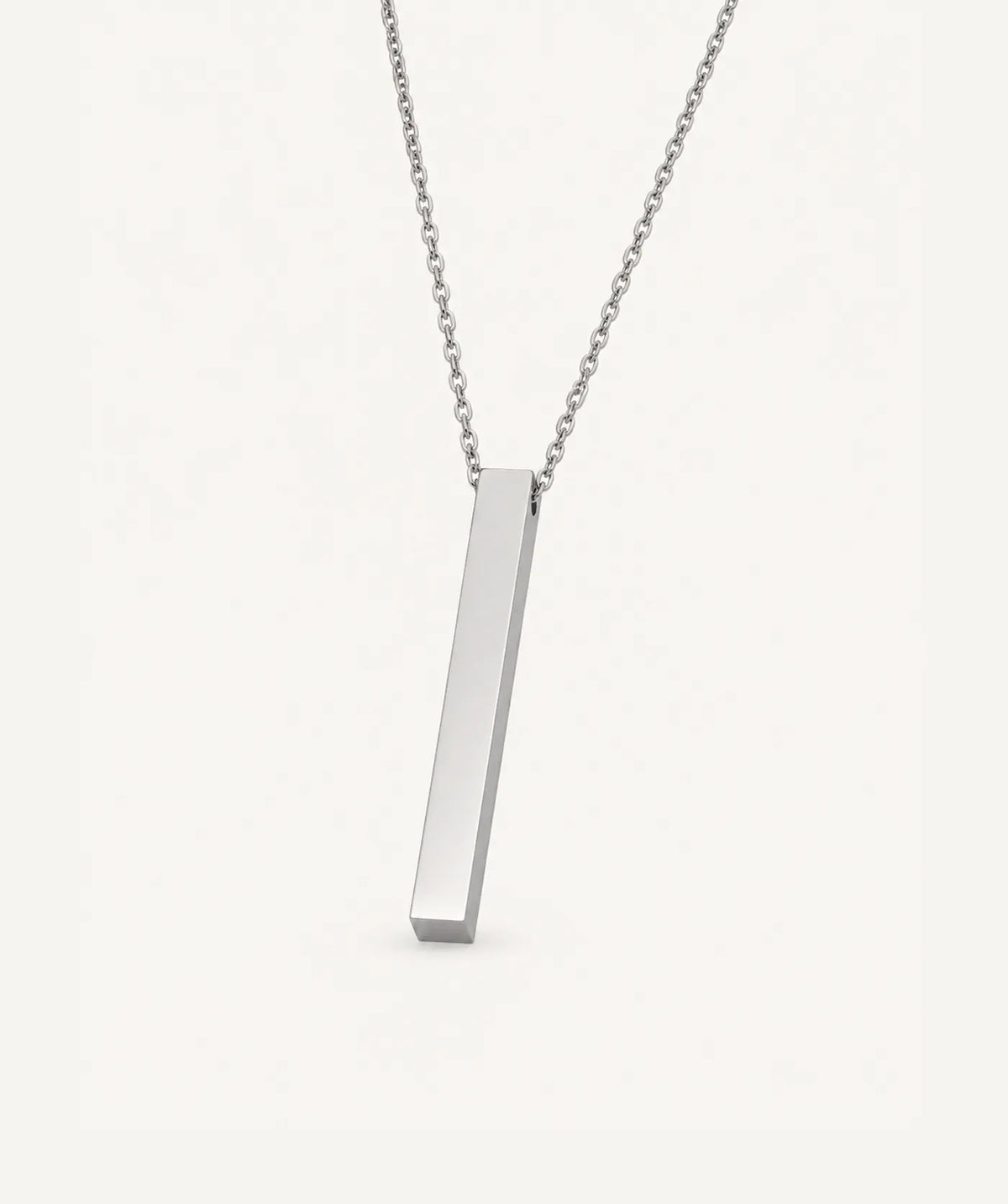 Silver Vertical Bar Necklace