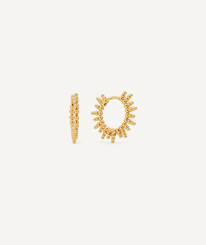 Gold Star Sun Earrings