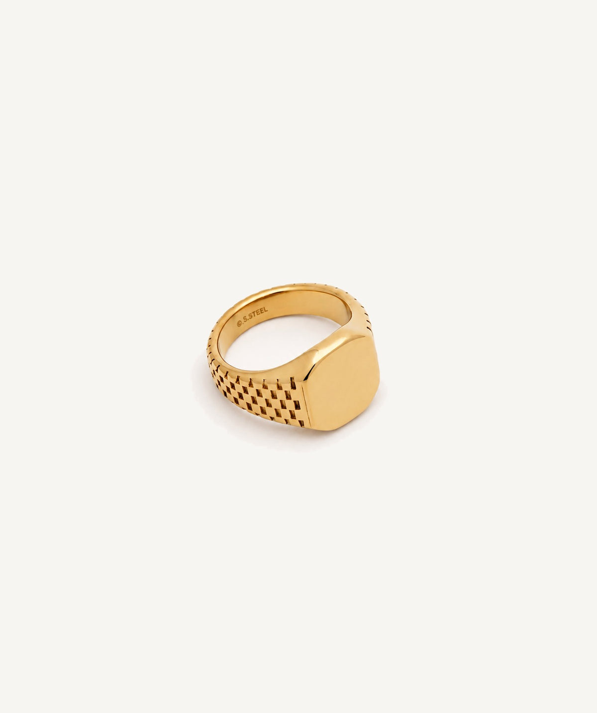 Gold Watch Signet Ring