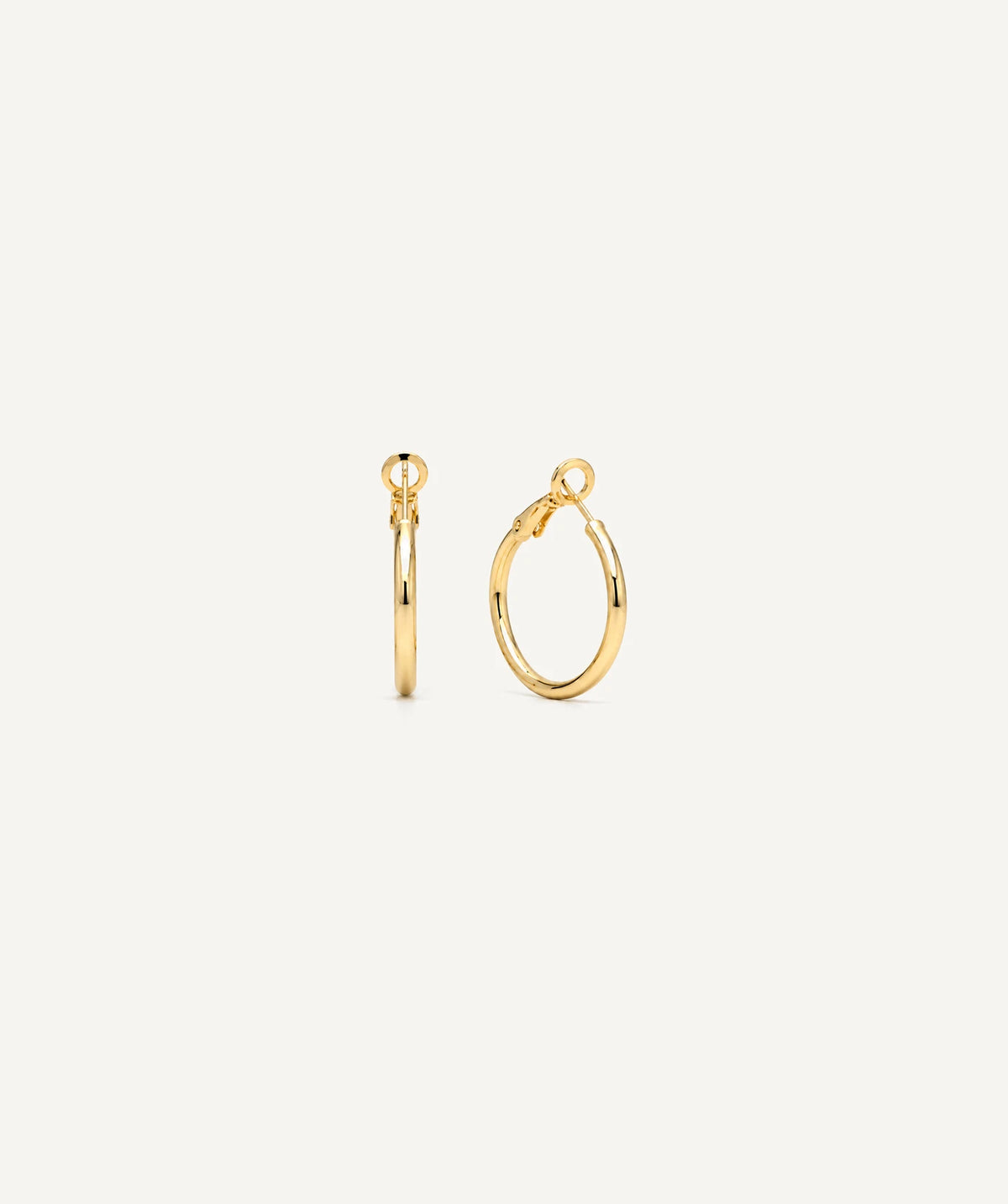 Gold Endless Large Hoop Earrings, 60 mm size