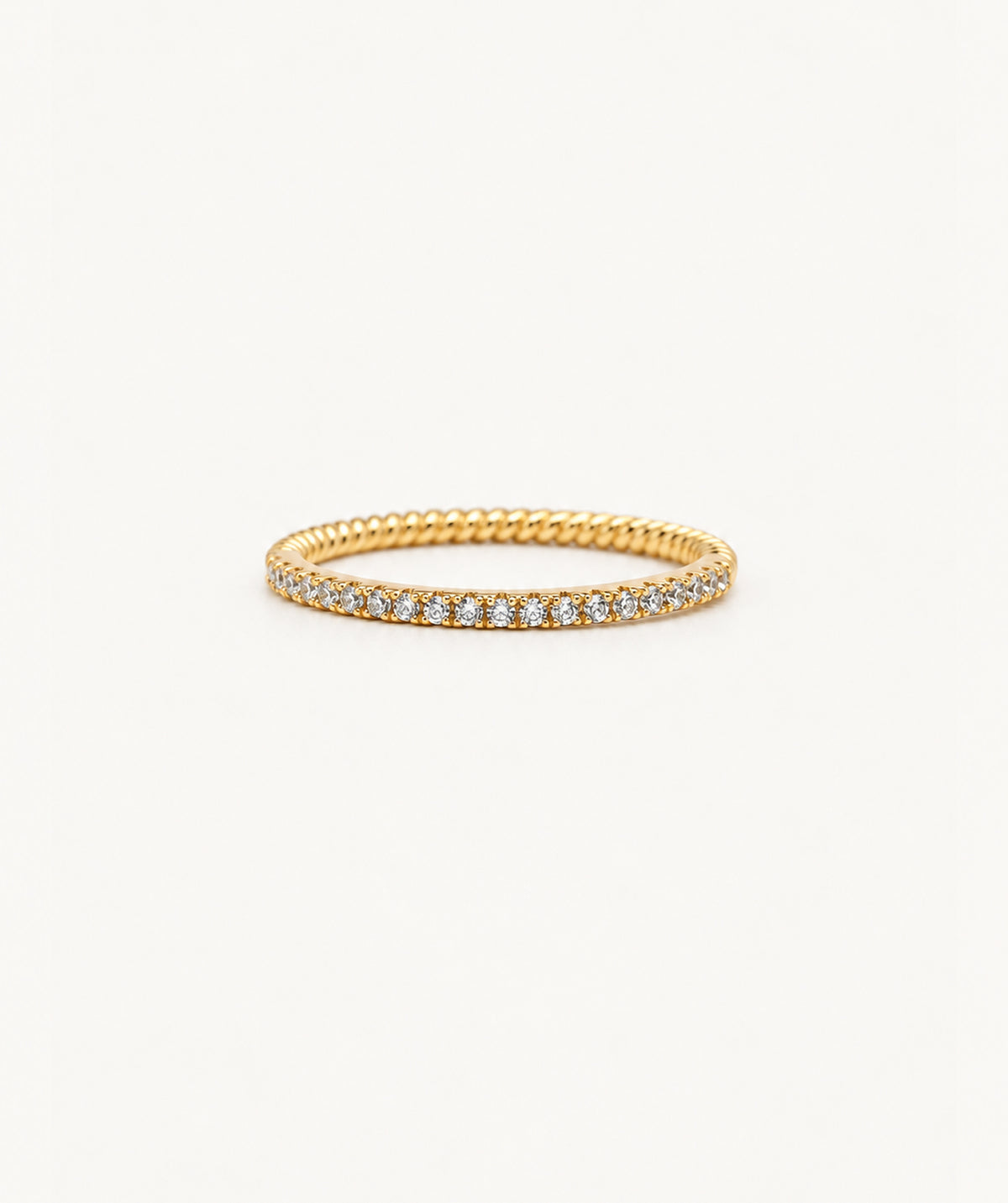Gold Colored Half Tennis Ring
