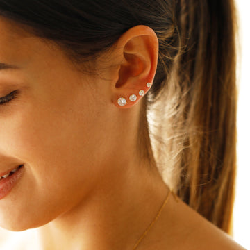 Gold diamond studs