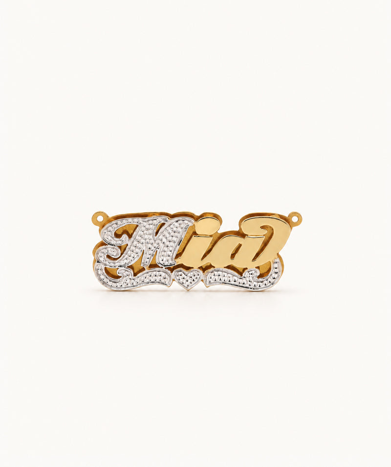 Two-Tone Name Necklace - Style D