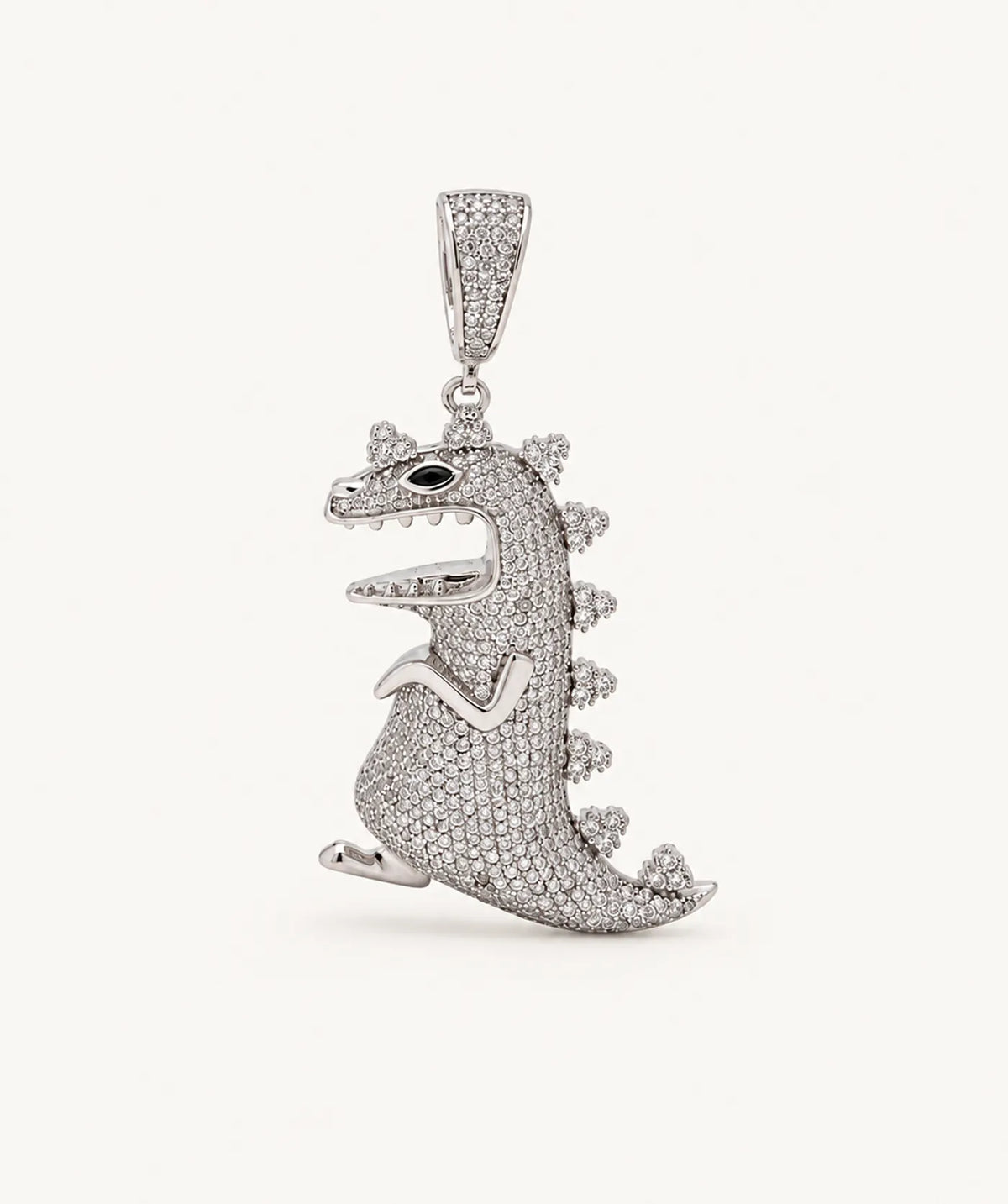 Silver Dinosaur Pendant