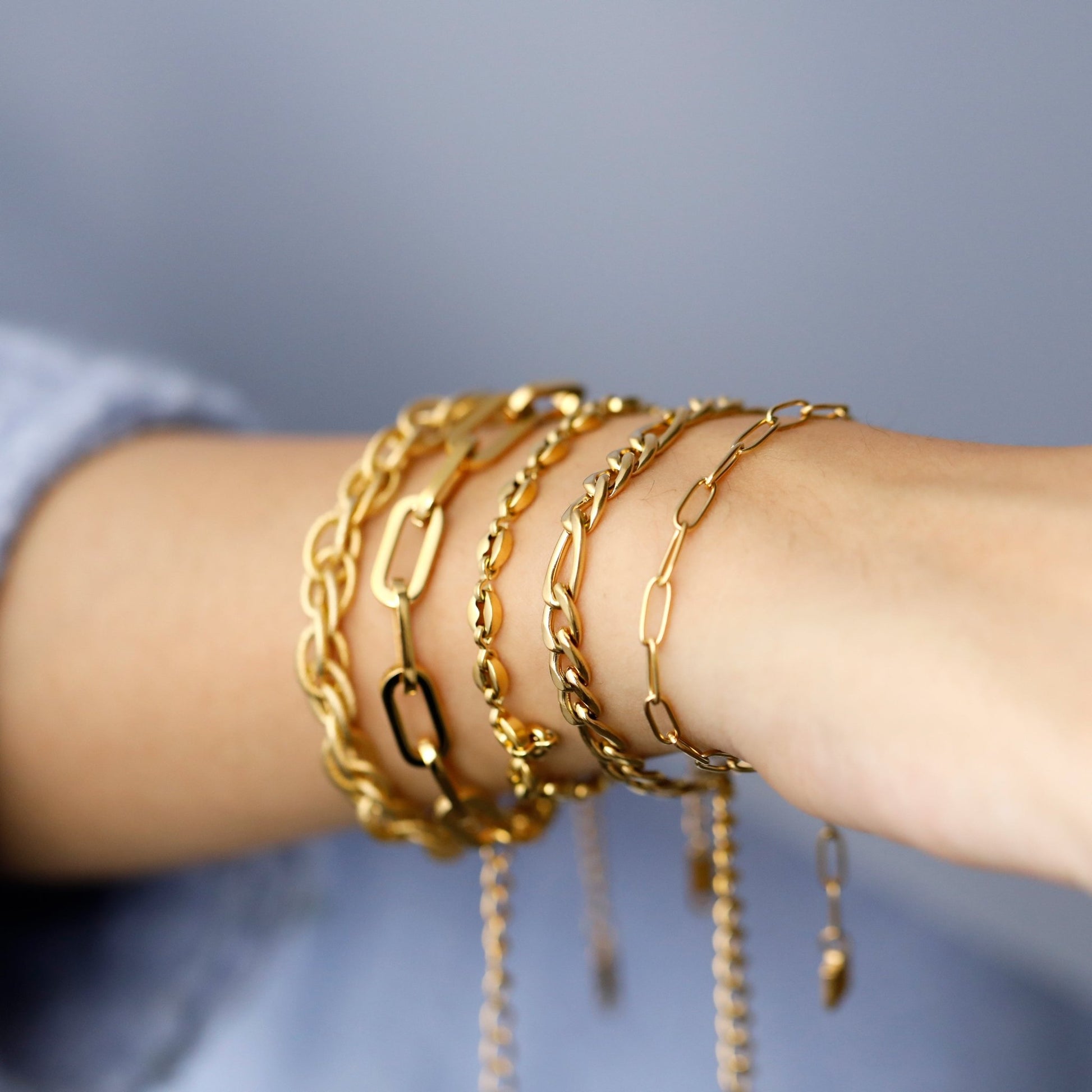 Gold Bracelets for Women 18k Gold Plated Jewelry Waterproof, Tarnishproof, Hypoallergenic - Moboduc Custom Jewelry