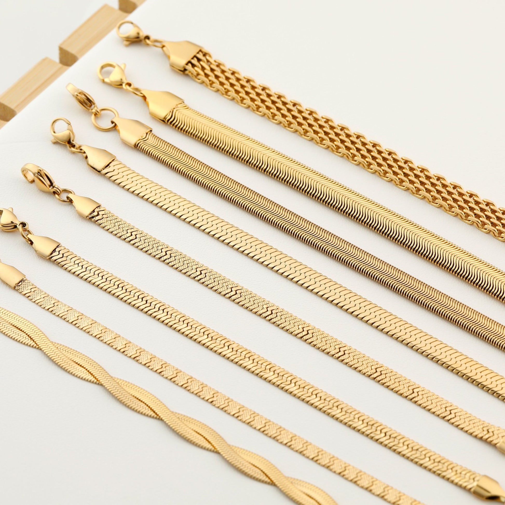 Gold Bracelets for Women 18k Gold Plated Jewelry Waterproof, Tarnishproof, Hypoallergenic - Moboduc Custom Jewelry