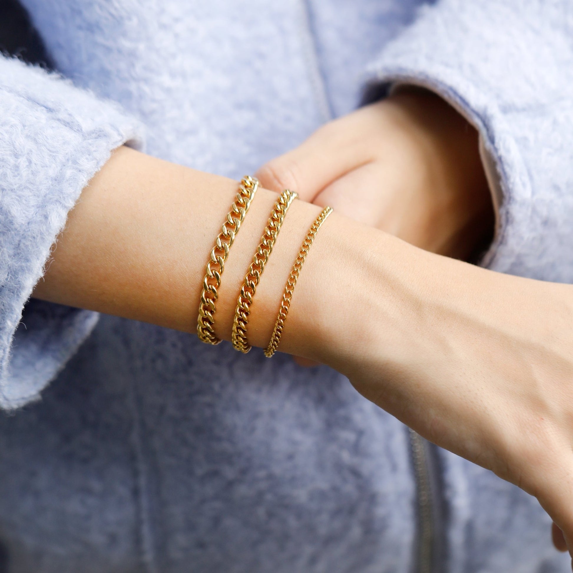 Gold Bracelets for Women 18k Gold Plated Jewelry Waterproof, Tarnishproof, Hypoallergenic - Moboduc Custom Jewelry