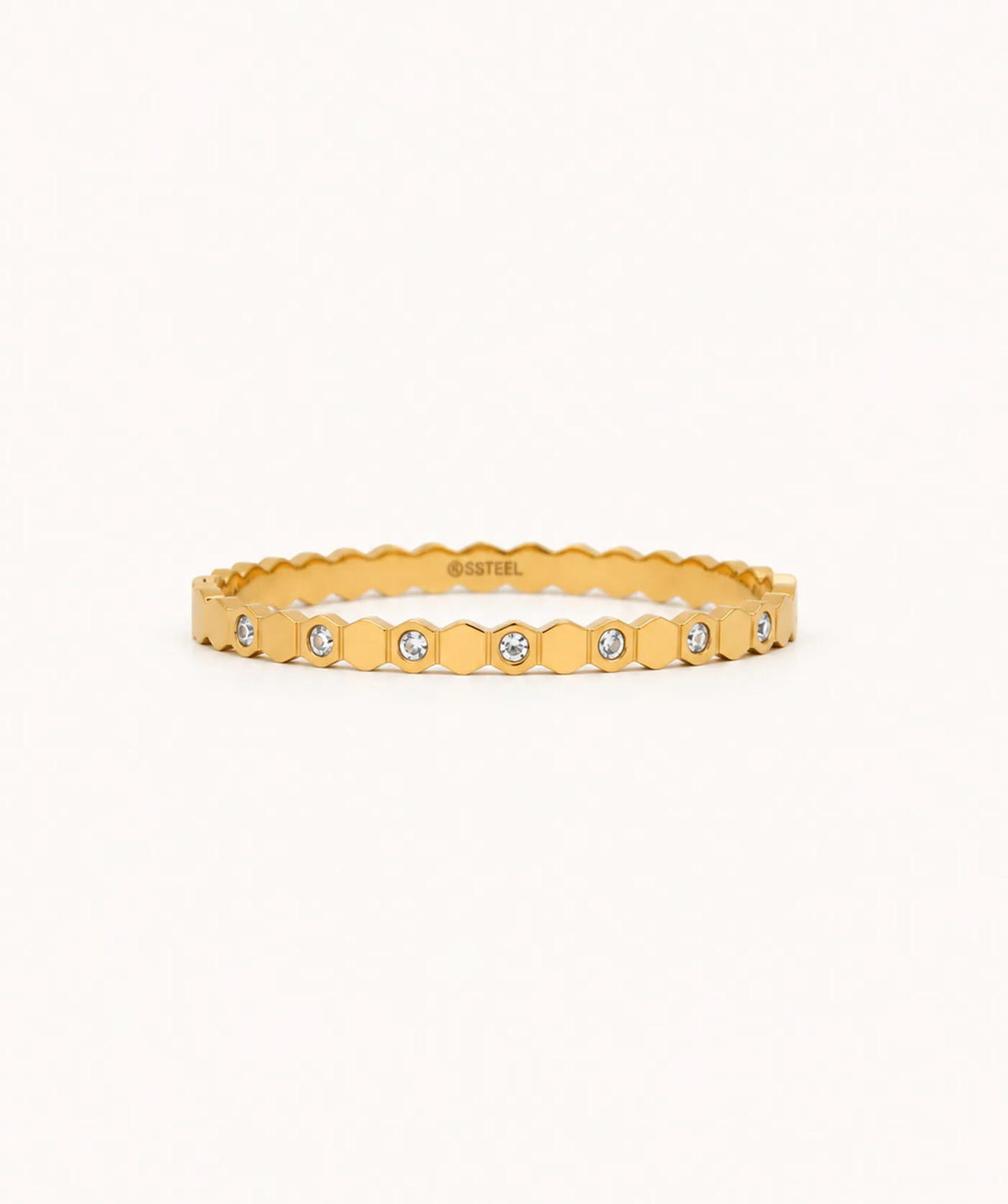 Gold Honeycomb Bangle