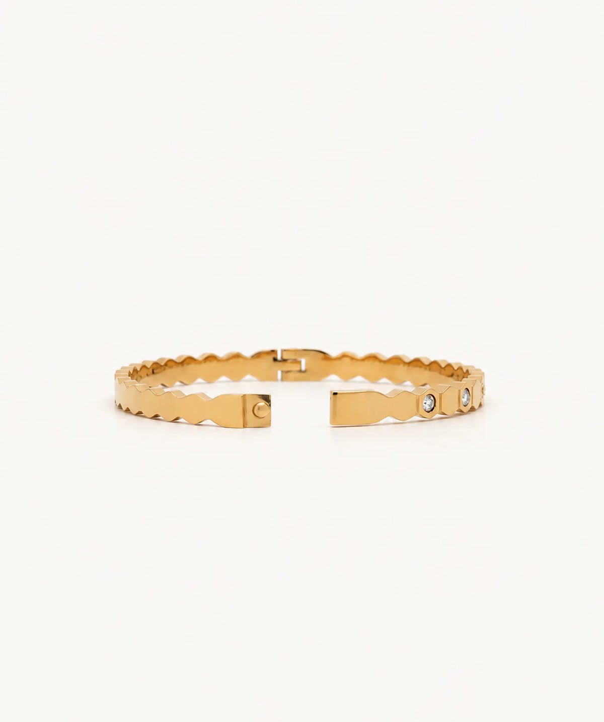 Gold Honeycomb Bangle