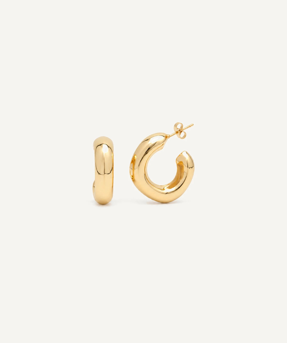 Gold Irregular Open Hoop Earrings