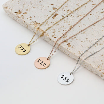 Lucky Number Necklace for Women 111, 222, 333 ... 888, 999 Necklace Personalized Gift - Moboduc Custom Jewelry