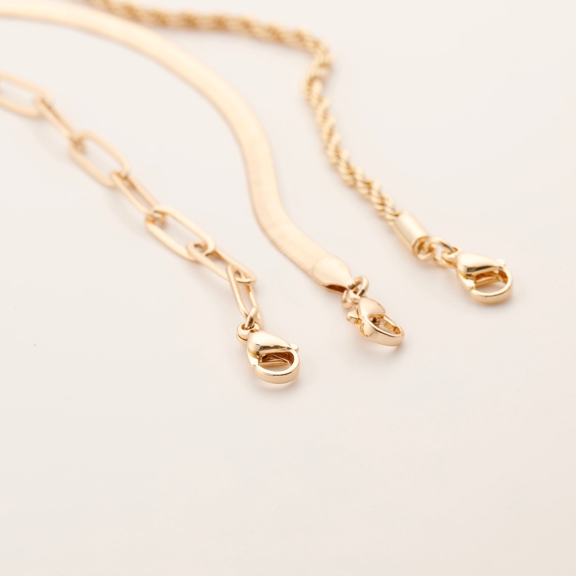 Medallion Pendant Necklace Gold Layer Set 14k Gold Plated Chain Necklace Set Herringbone Snake Necklace, Dainty