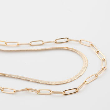 Medallion Pendant Necklace Gold Layer Set 14k Gold Plated Chain Necklace Set Herringbone Snake Necklace, Dainty Necklace Gift