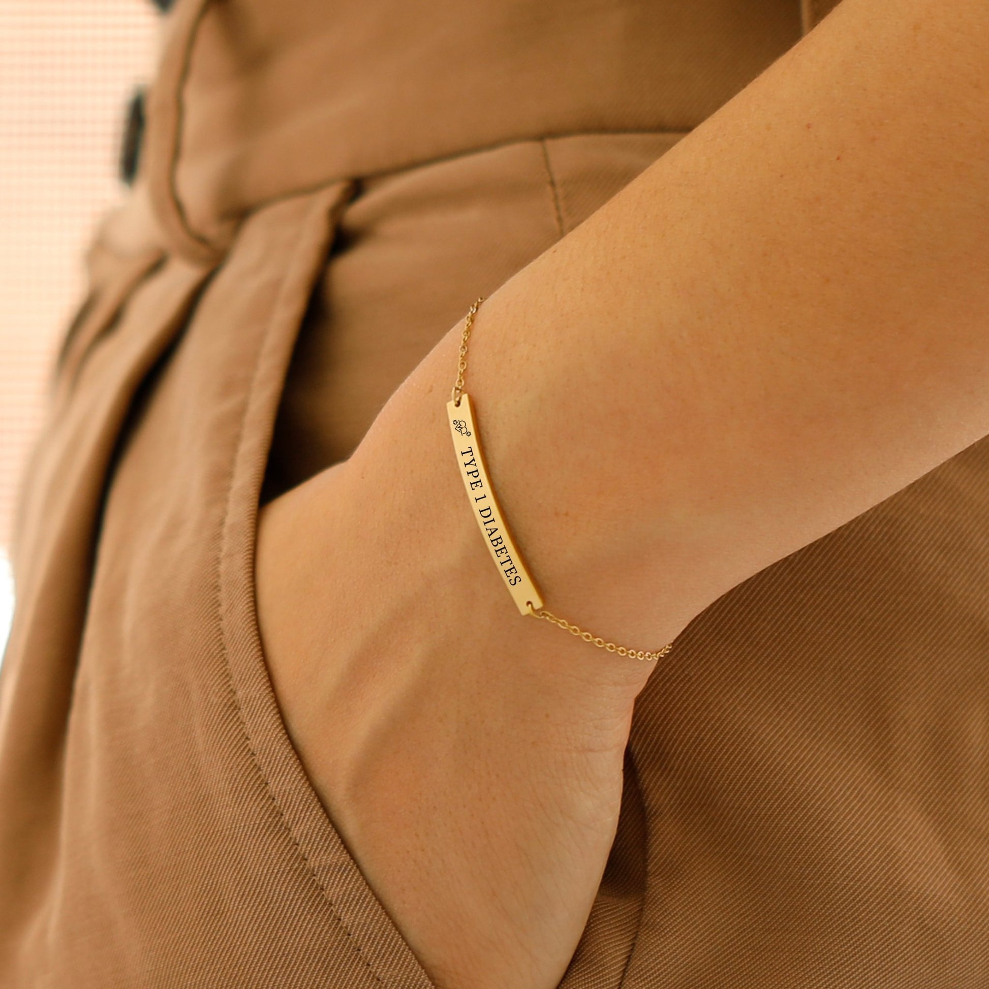 Medical Alert Bracelet Type 1 Diabetes Bracelet Women Kids Personalized Allergy Bracelet Medical ID Jewelry - Moboduc Custom