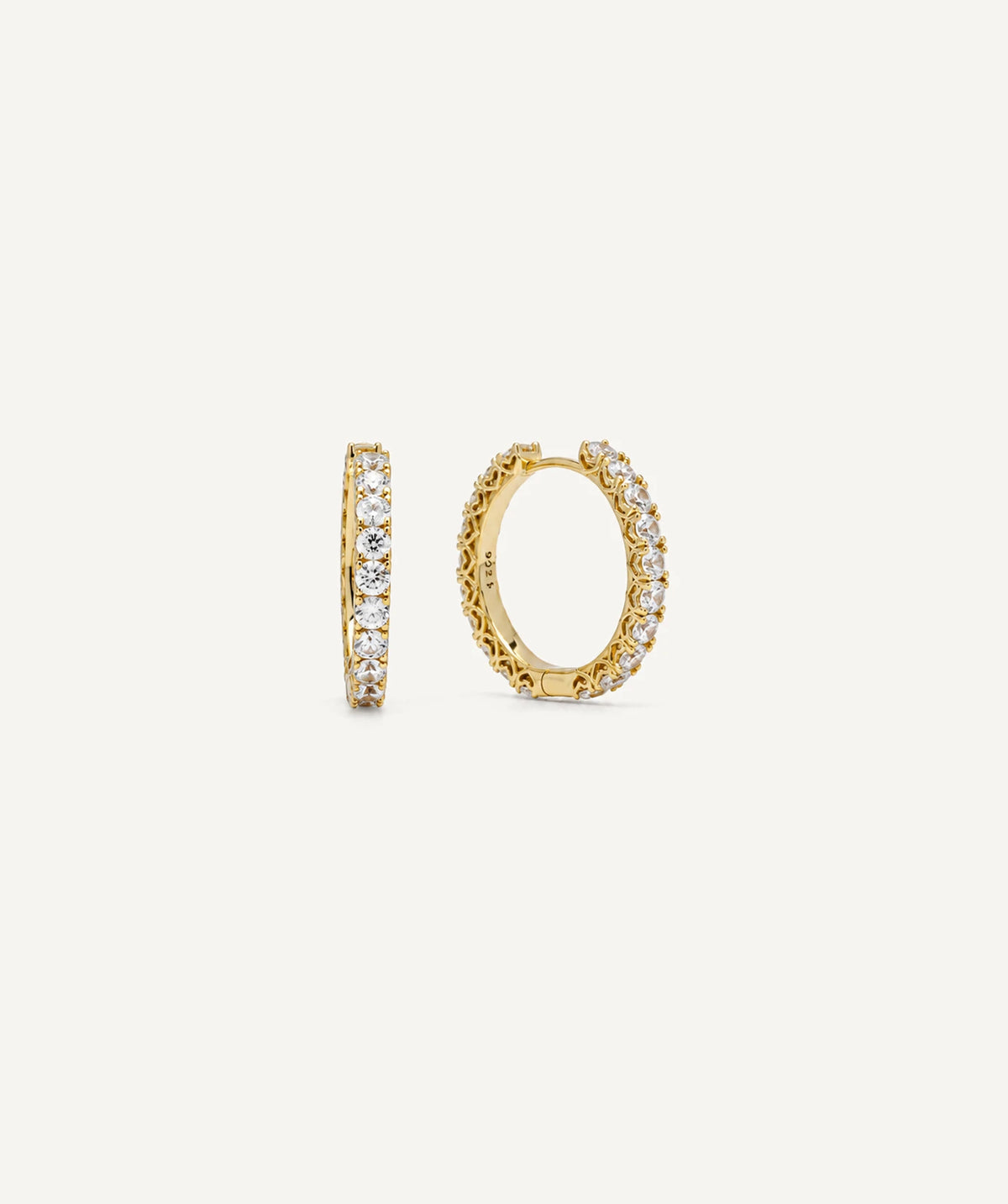 Medium Pavé Hoop Earrings