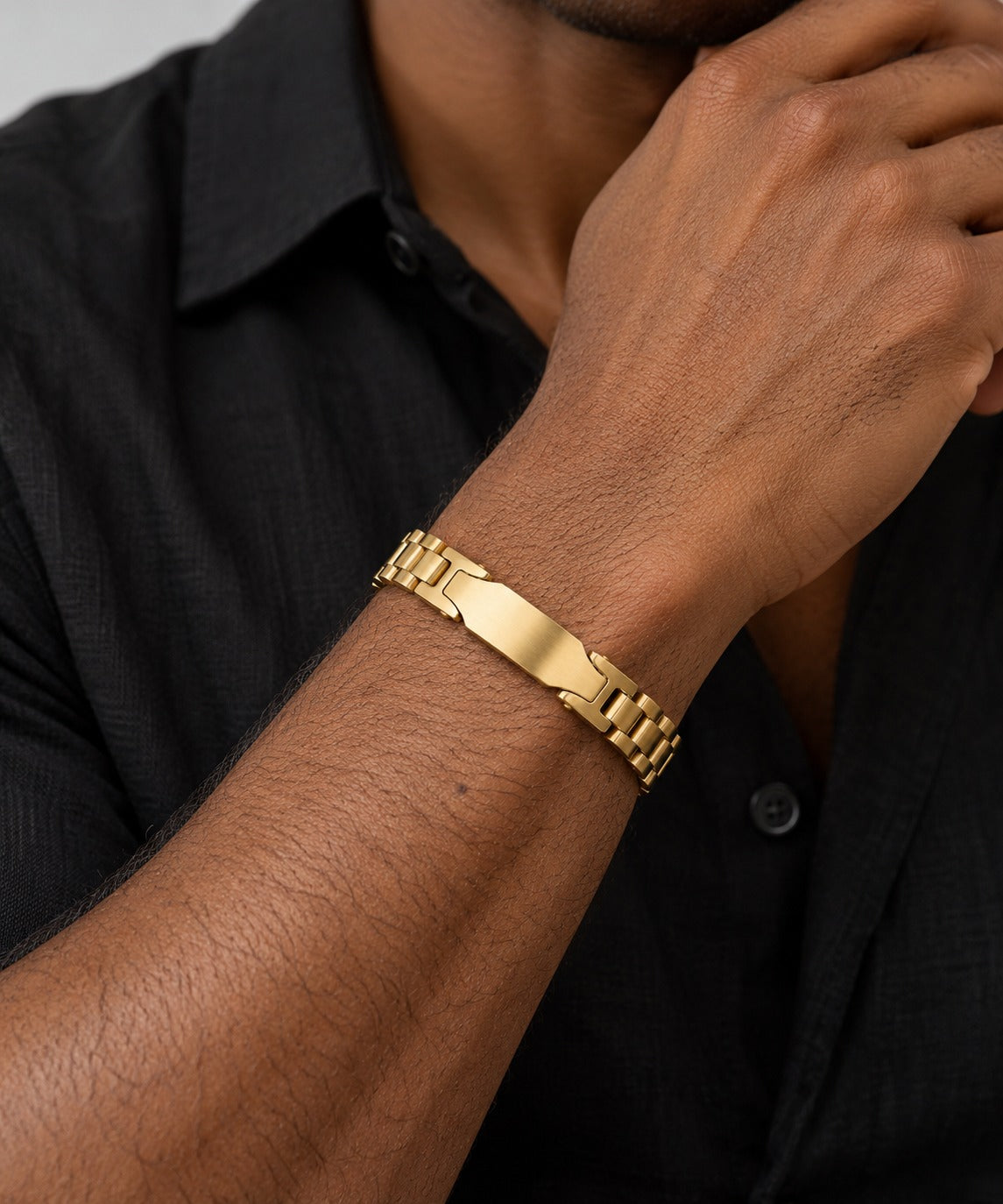 Men's Watch Bracelet on model