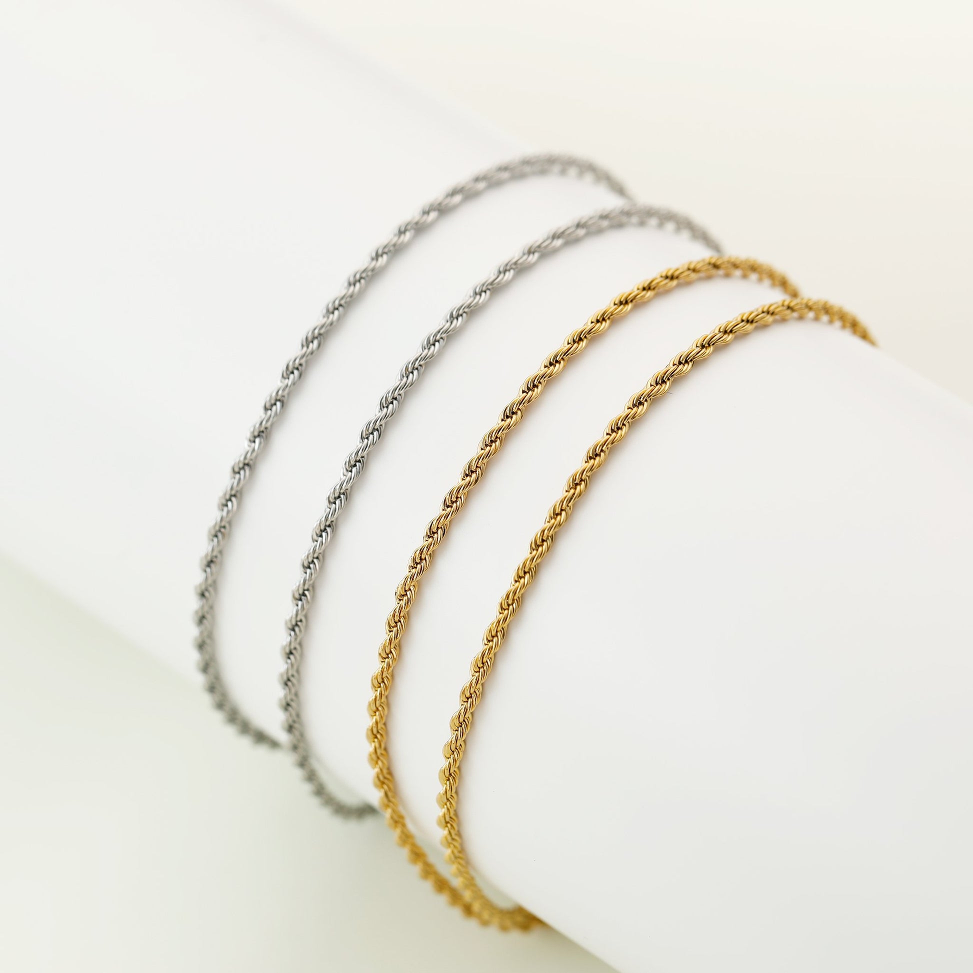 Rope Chain Necklace - Twist Chain Gift Wave Chain - Dainty Chain for Women Gift Moboduc Custom Jewelry