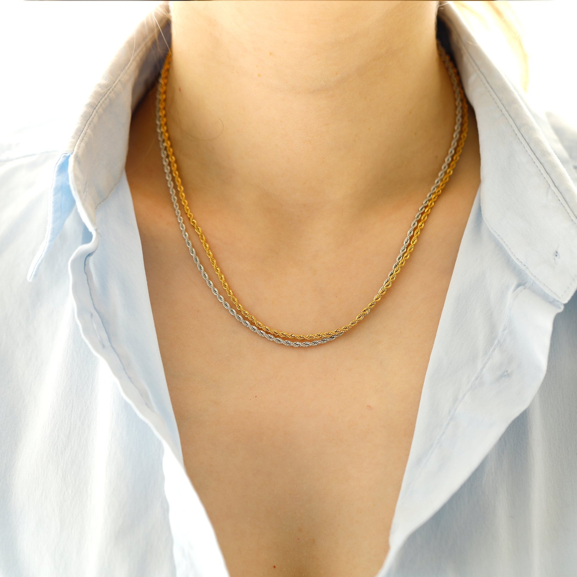Rope Chain Necklace - Twist Chain Gift Wave Chain - Dainty Chain for Women Gift Moboduc Custom Jewelry