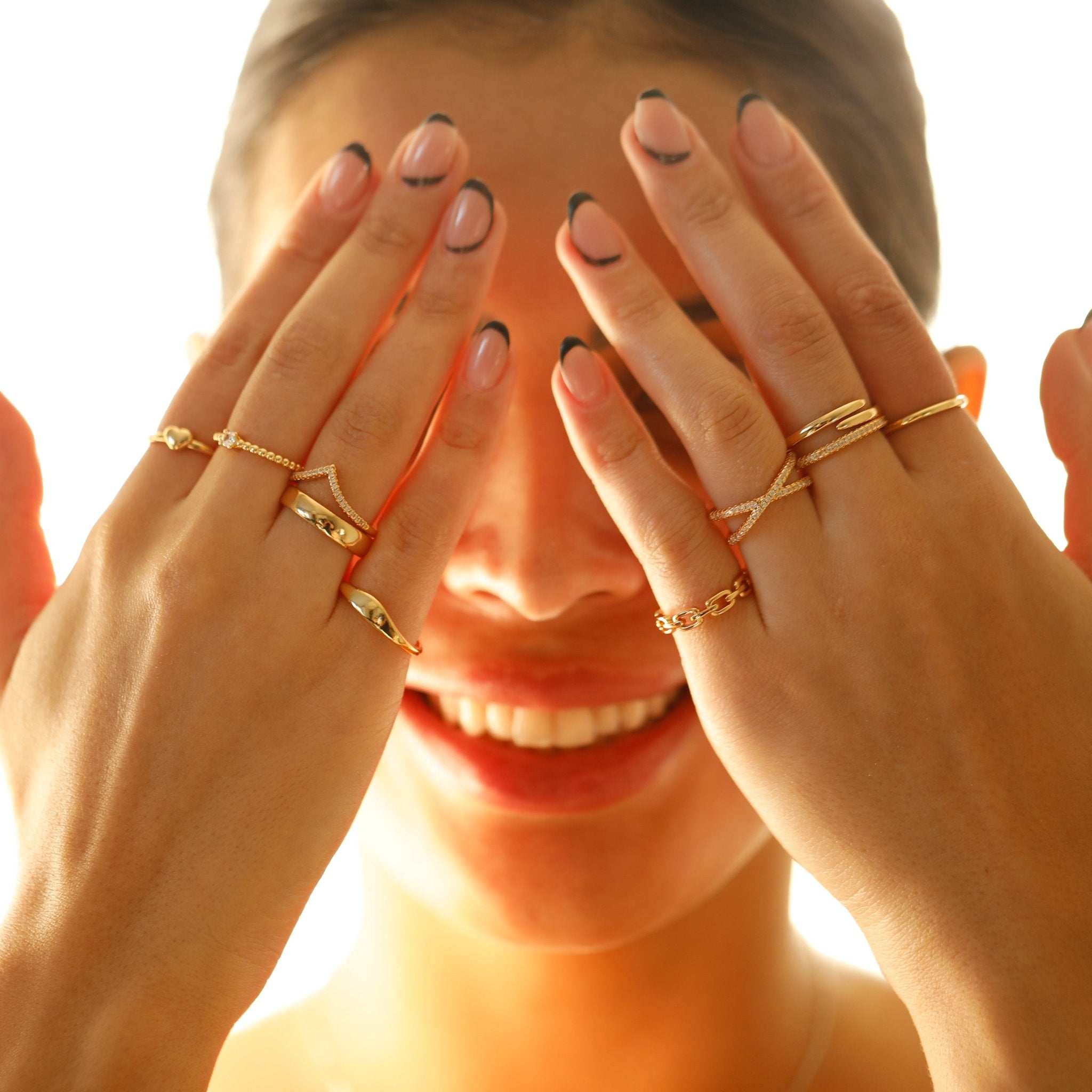 With Names Custom Stackable Rings 14k GOLD Custom Stackng Rngs