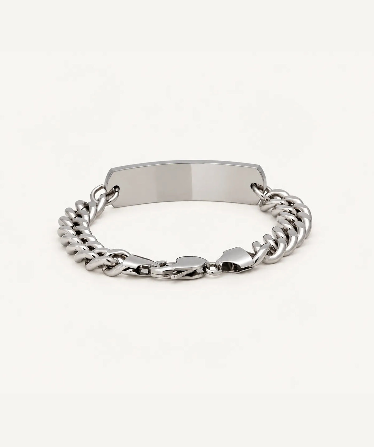 Silver Medical ID Bracelet - Medium Red