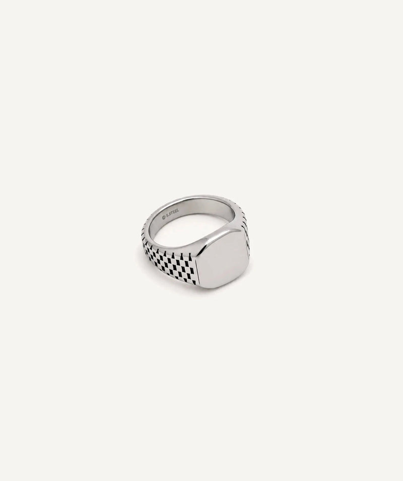 Silver Watch Signet Ring