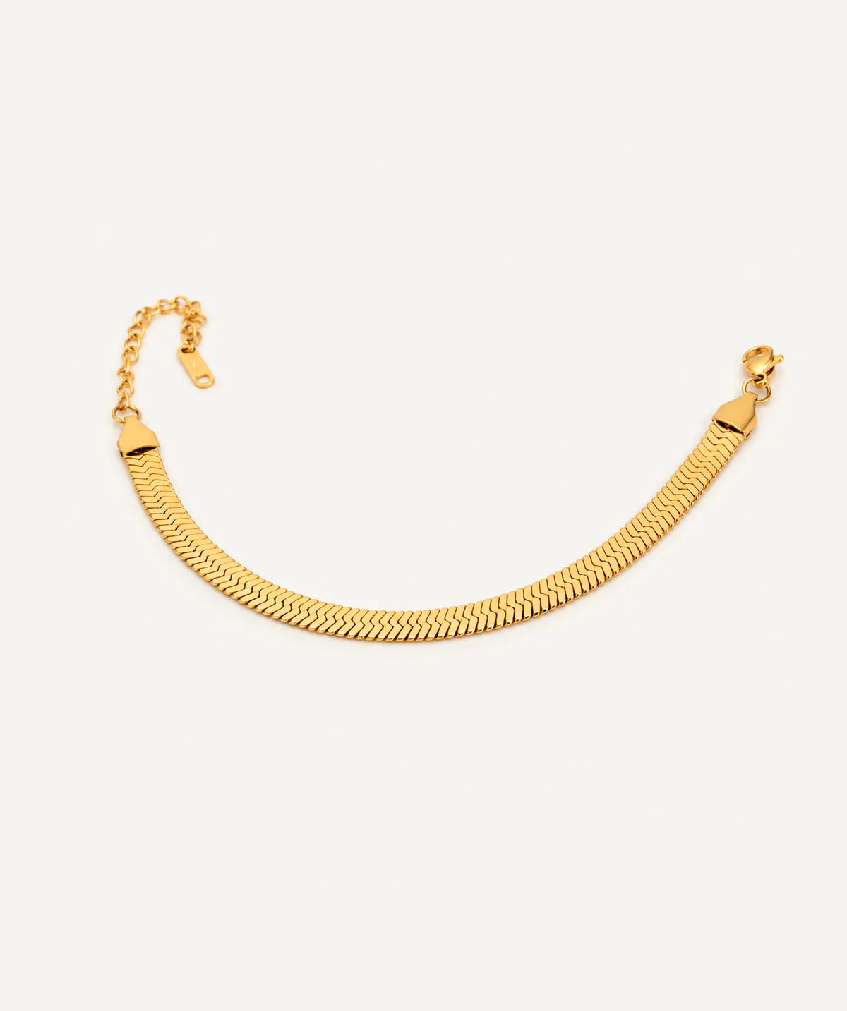Women's Gold Herringbone Chain Bracelet
