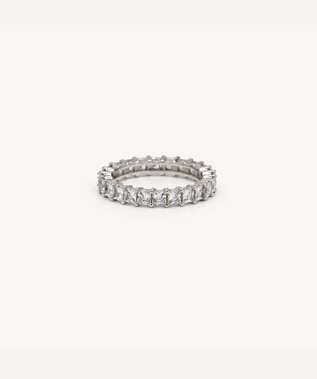 Silver Thick Tennis Ring