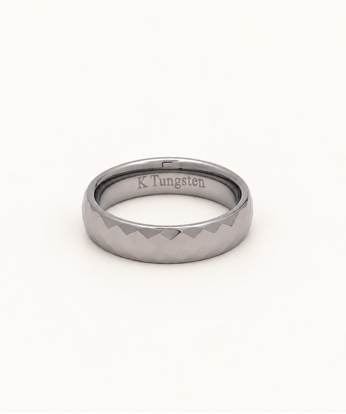 Silver Triangle Tungsten Ring