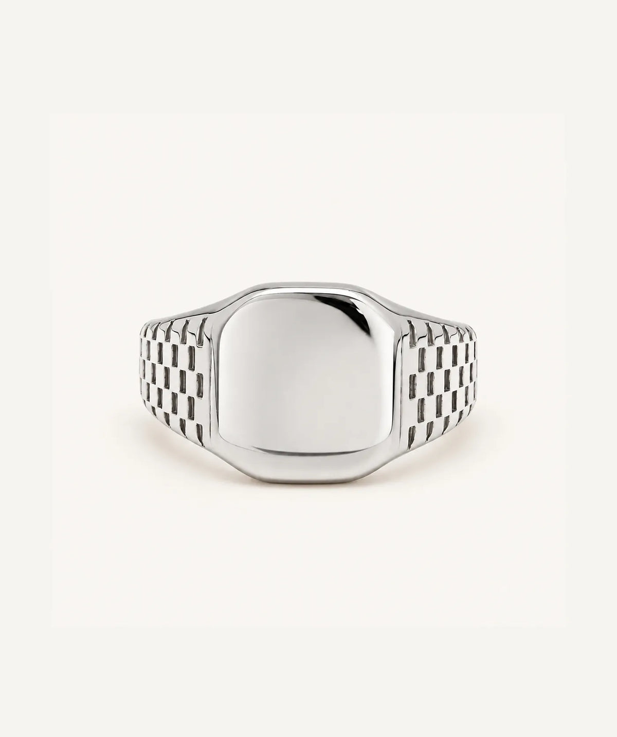 Silver Watch Signet Ring