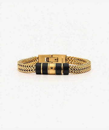 Men Bead Bracelet - Gold