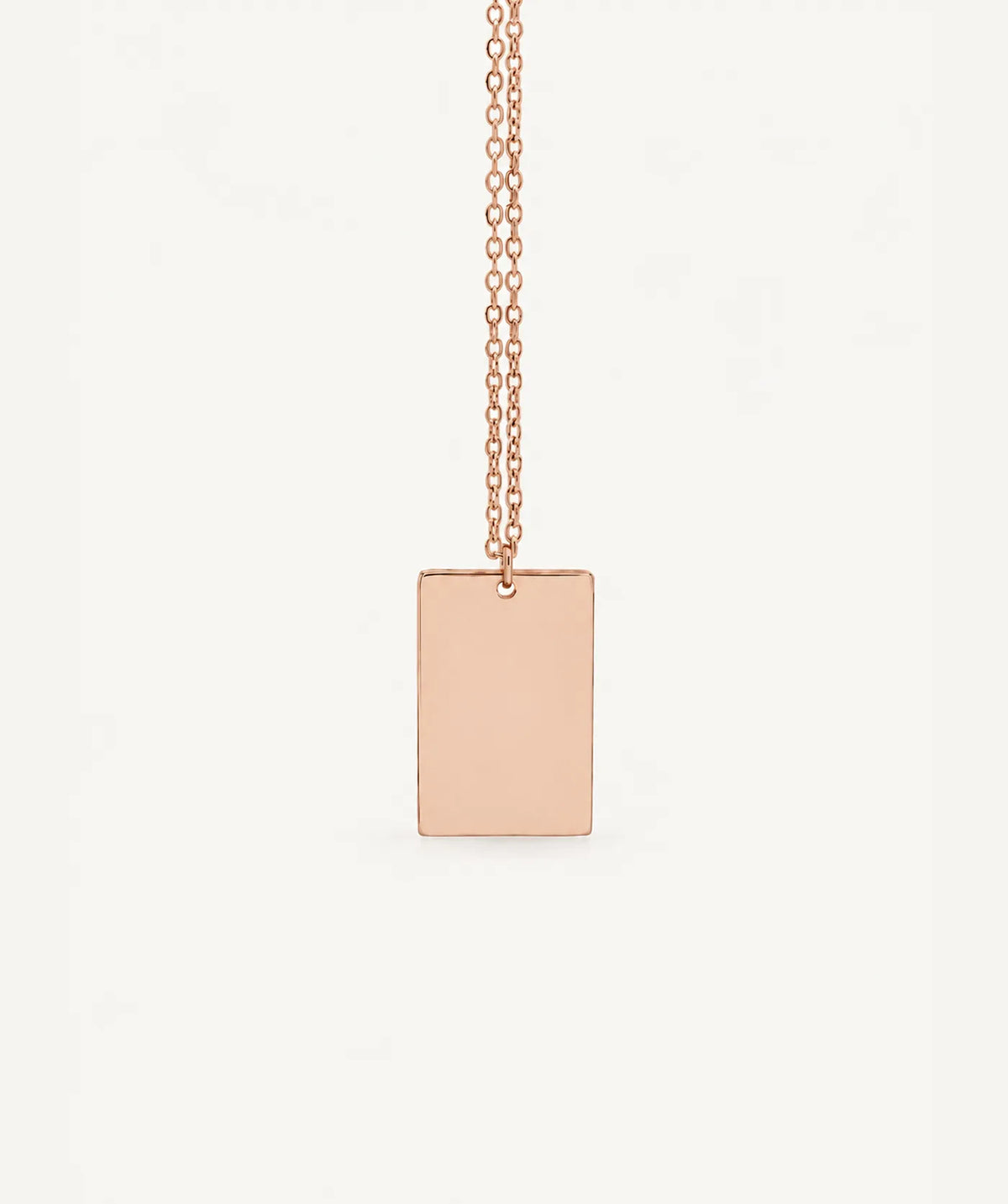 Rose Gold Rectangular Necklace