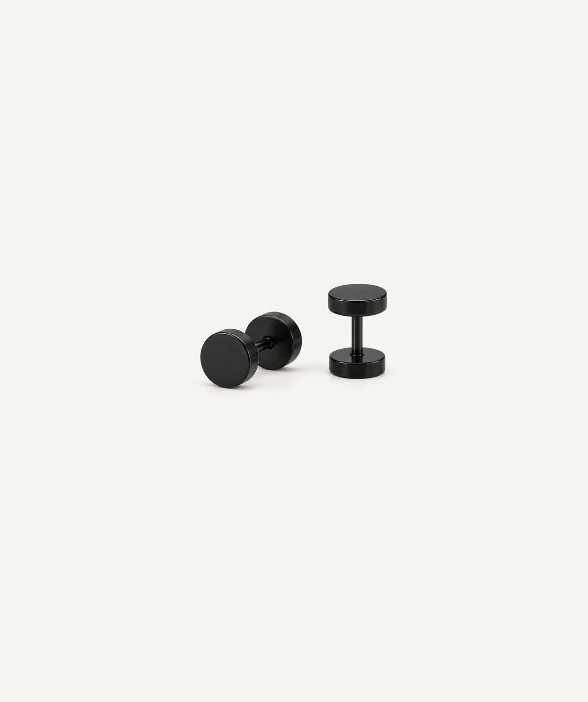 Black Screw Back Stud Earrings