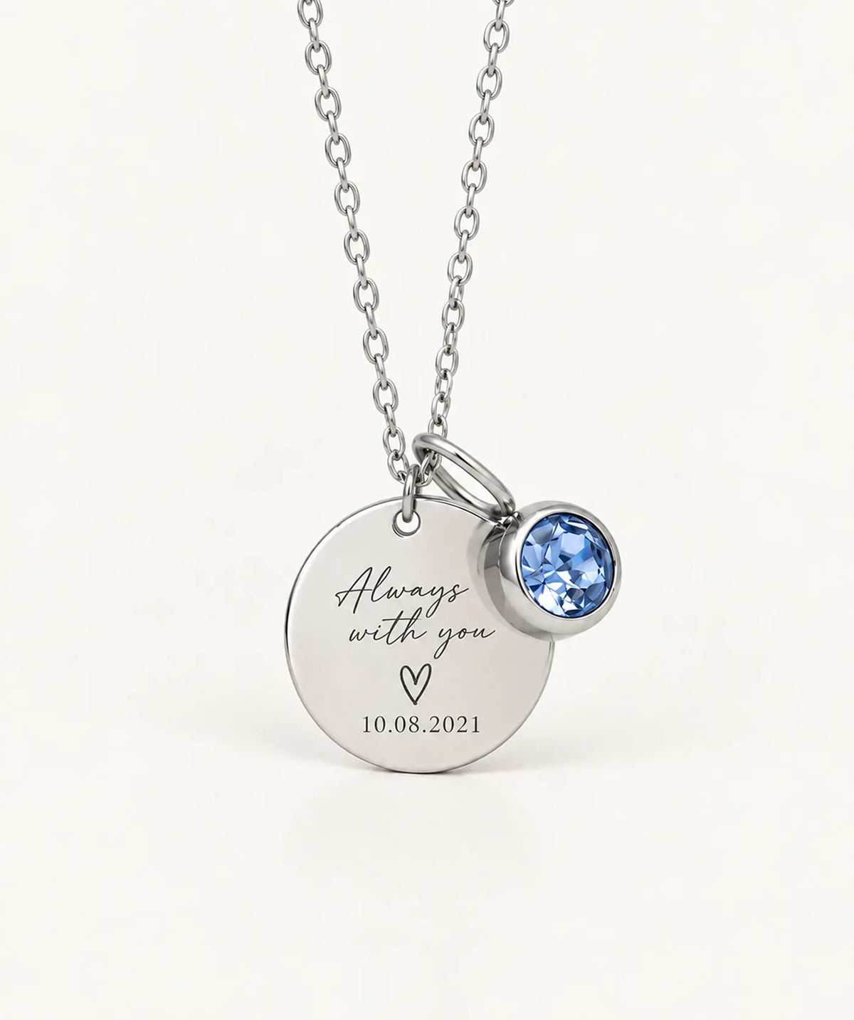 Silver Disc Necklace