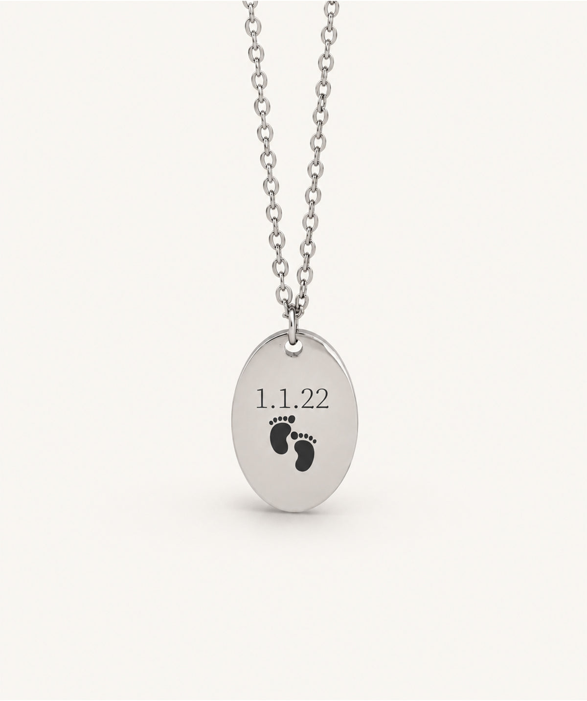 Silver Ellipse Necklace