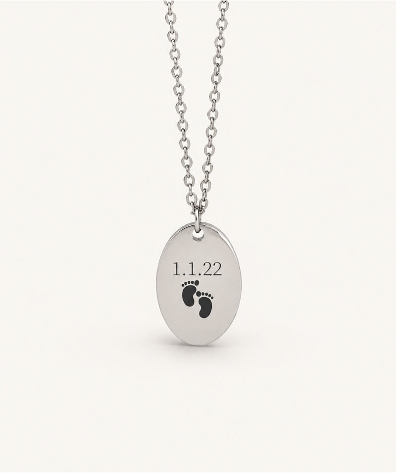 Silver Ellipse Necklace