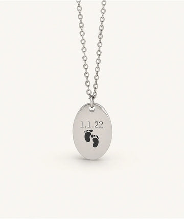Ellipse Necklace Silver