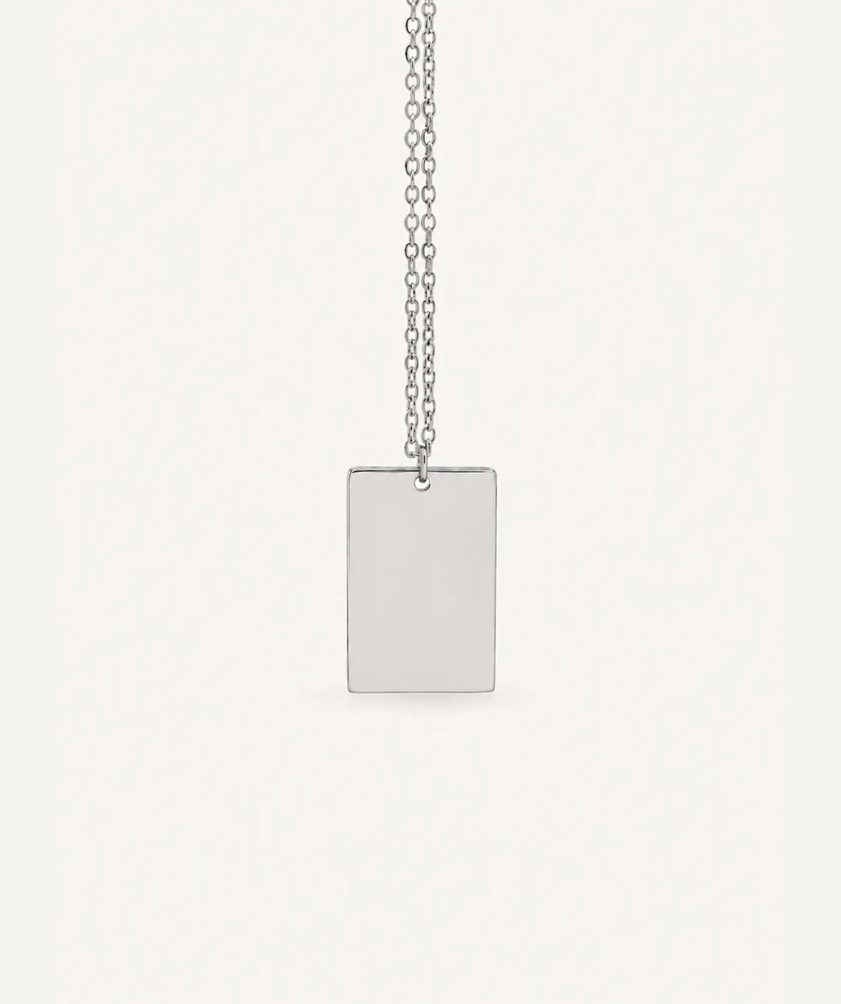 Silver Rectangular Necklace