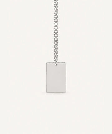Rectangular Necklace Silver