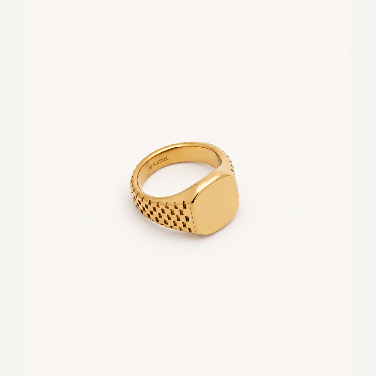 Gold Watch Signet Ring