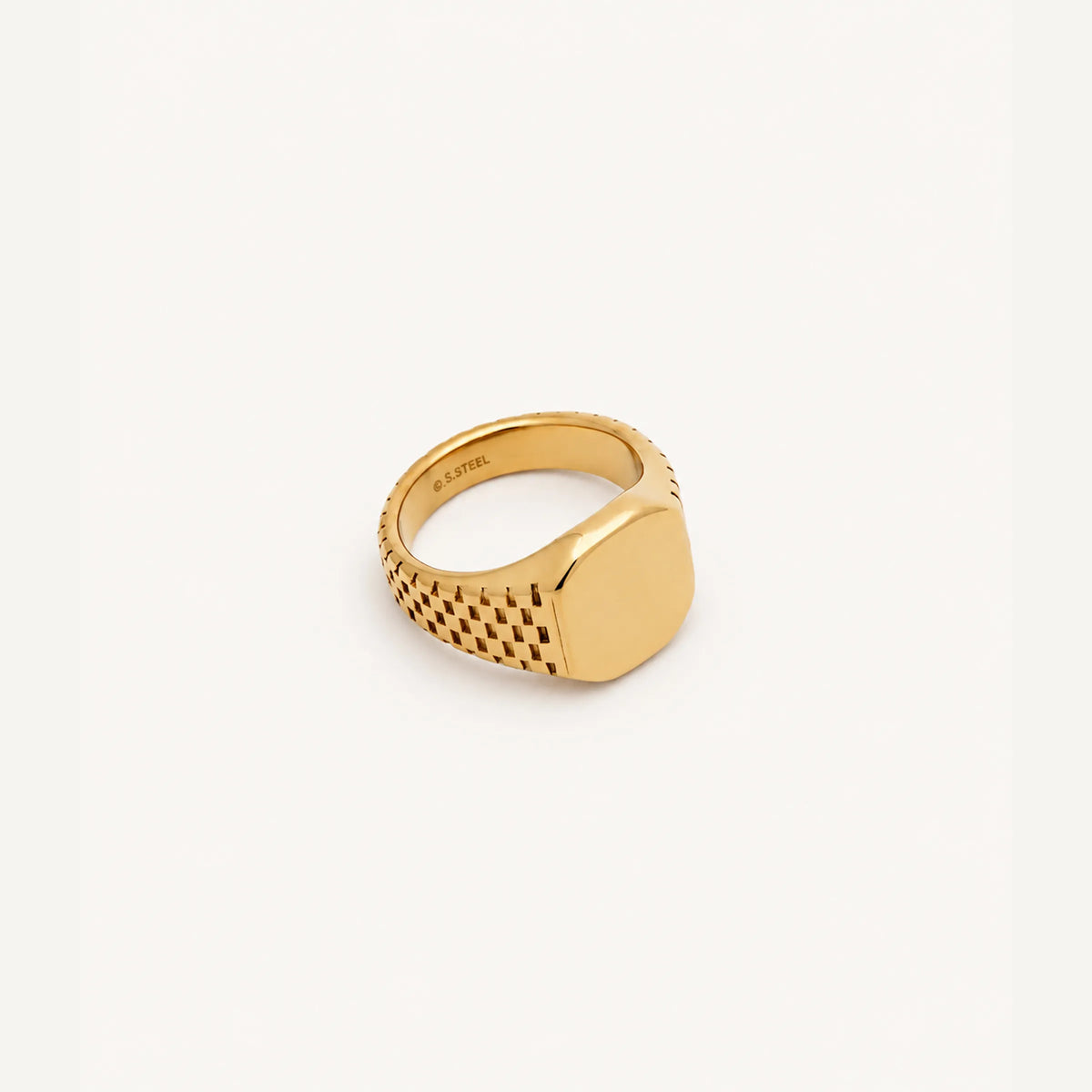 Gold Watch Signet Ring