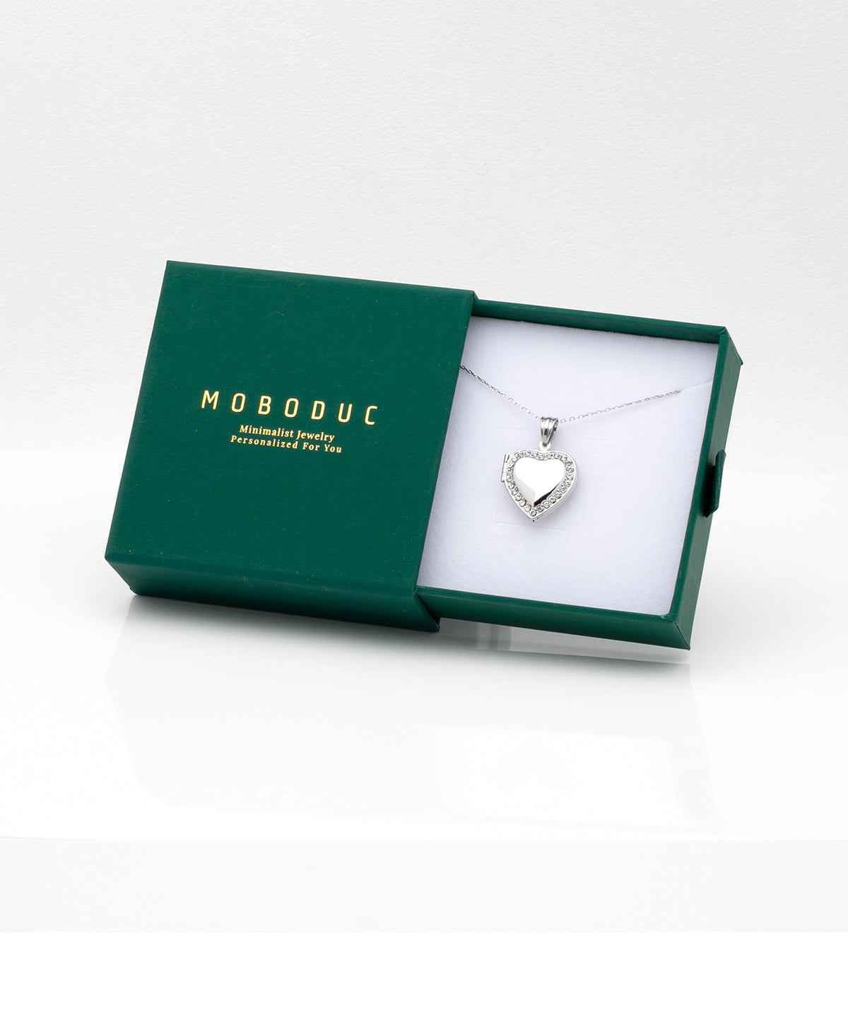 Silver Birth Flower Heart Photo Locket – HEART LOCKET GIFT BOX