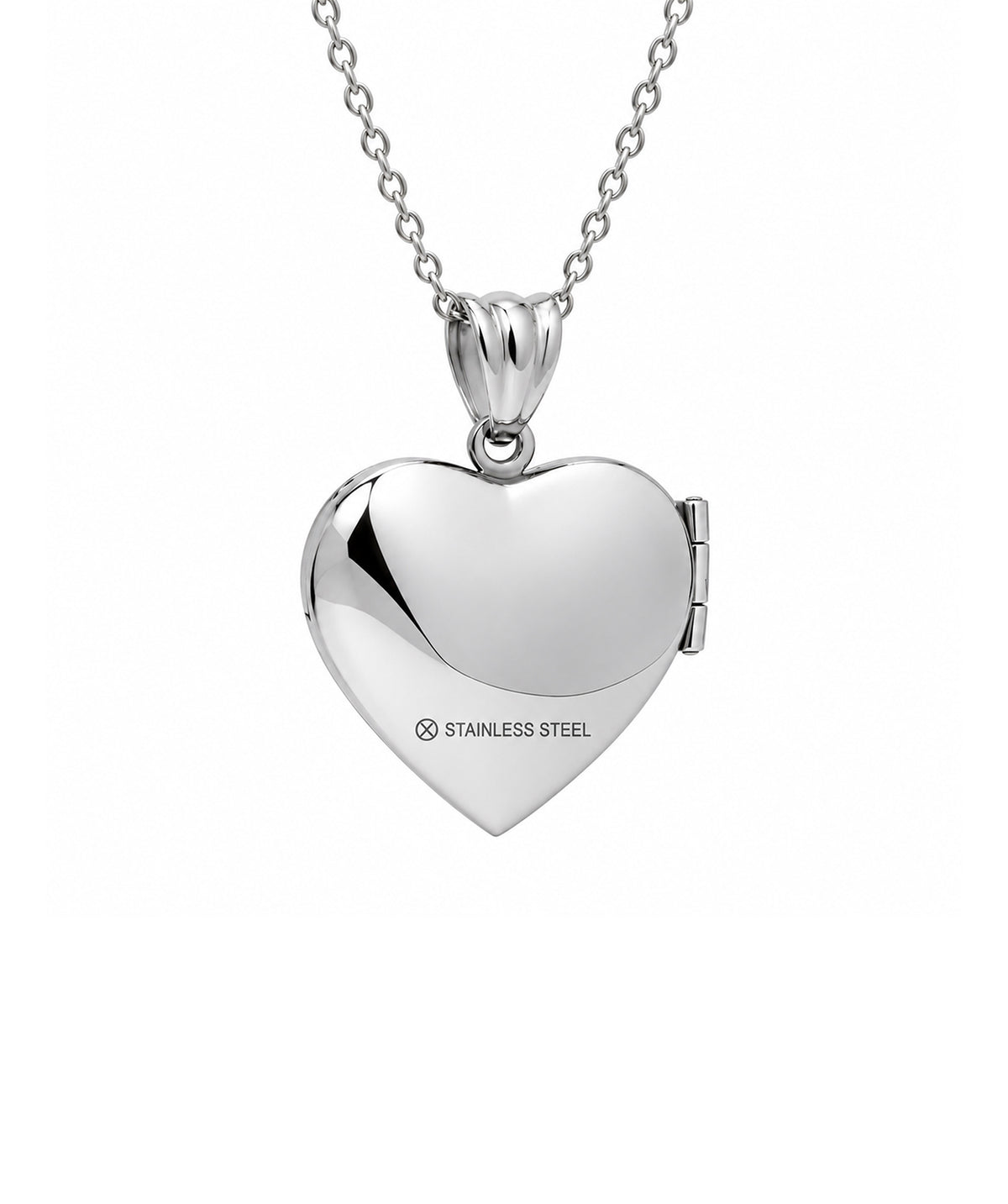Silver Birth Flower Heart Photo Locket – SILVER HEART NECKLACE BACK