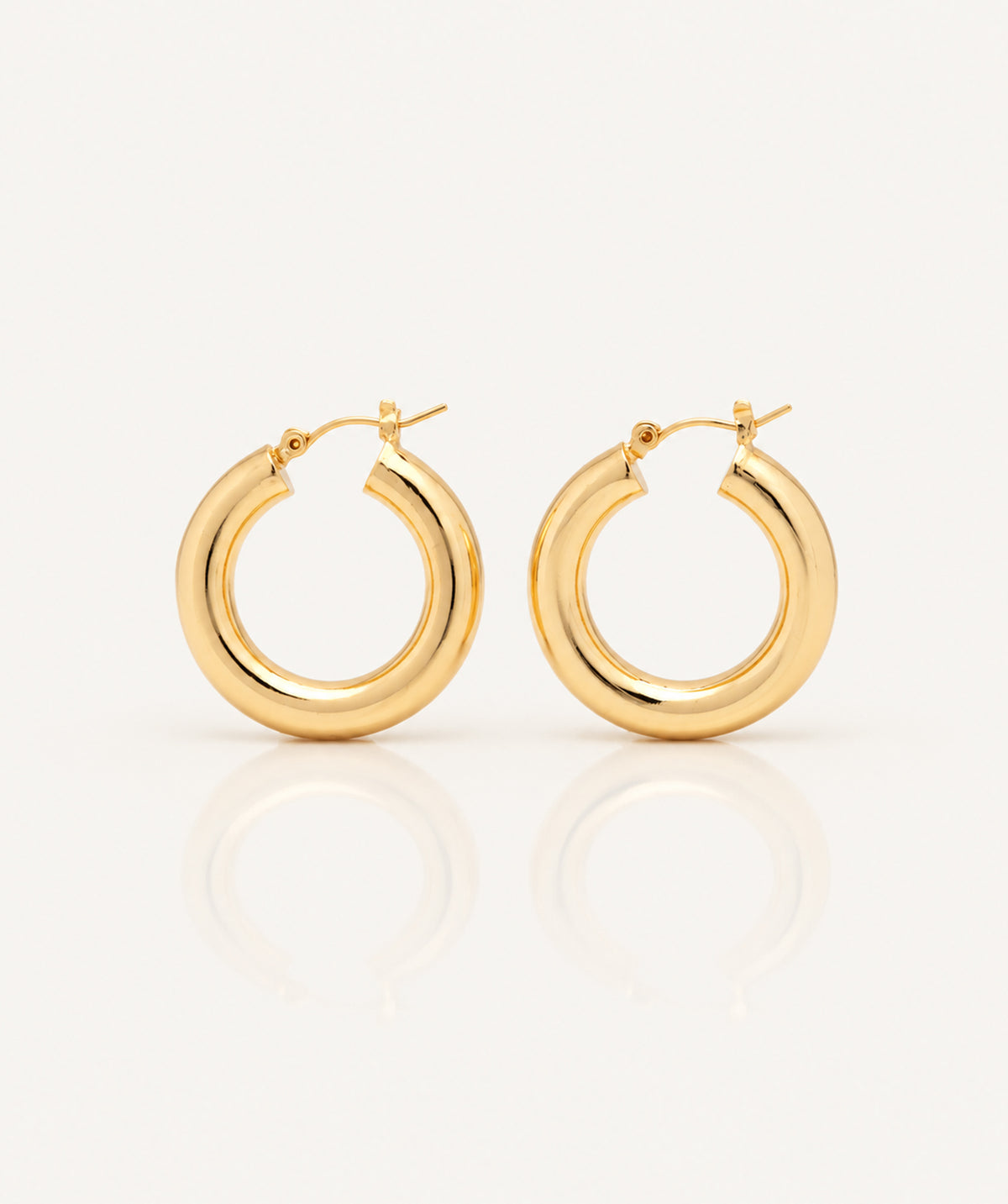 Gold Chunky Circle Hoop Earrings
