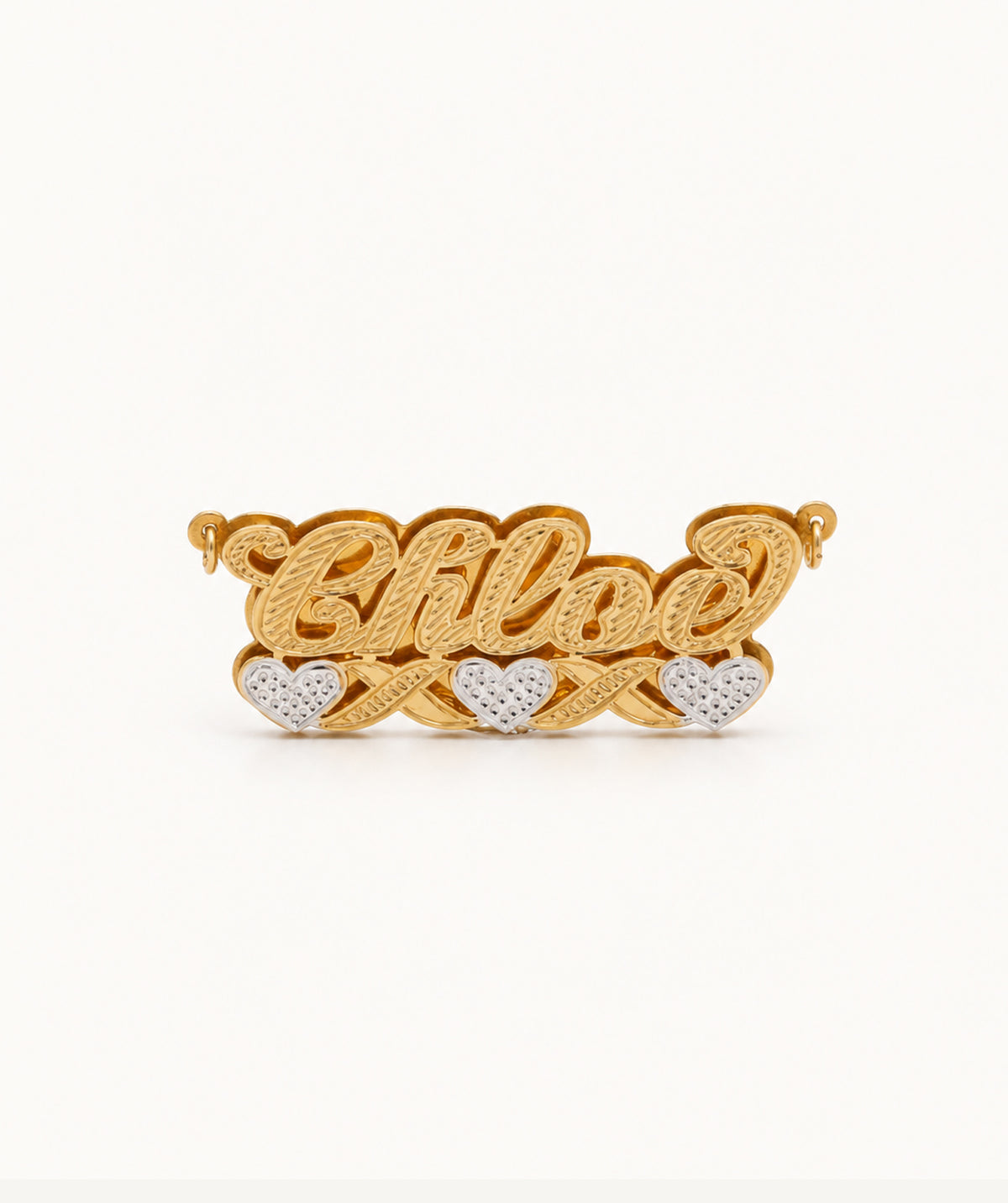 Two-Tone Name Necklace - Style D