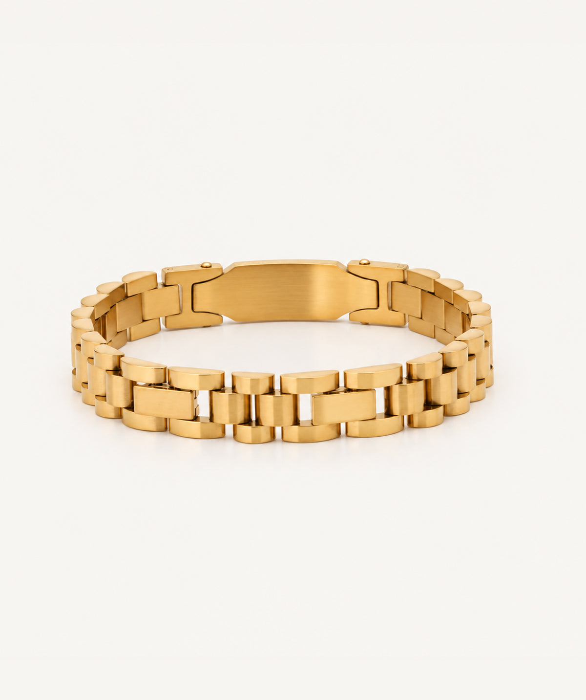 Men's Gold Watch Bracelet, back view