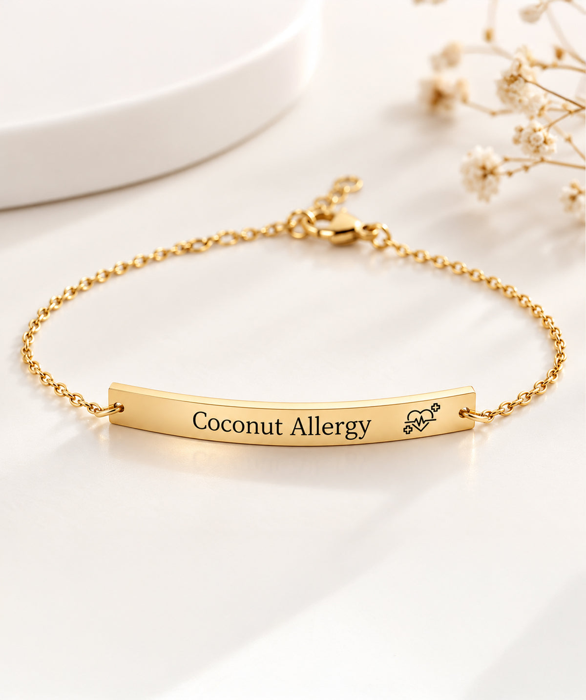 Lifestyle photo of the Silver Medical ID Bracelet