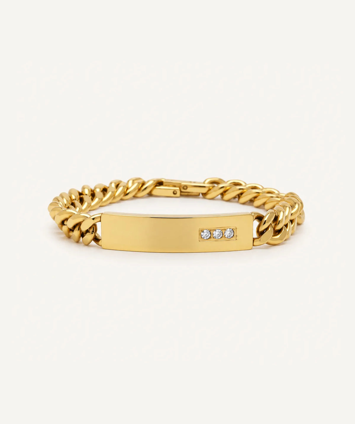 Men's Gold Thick Bar Bracelet
