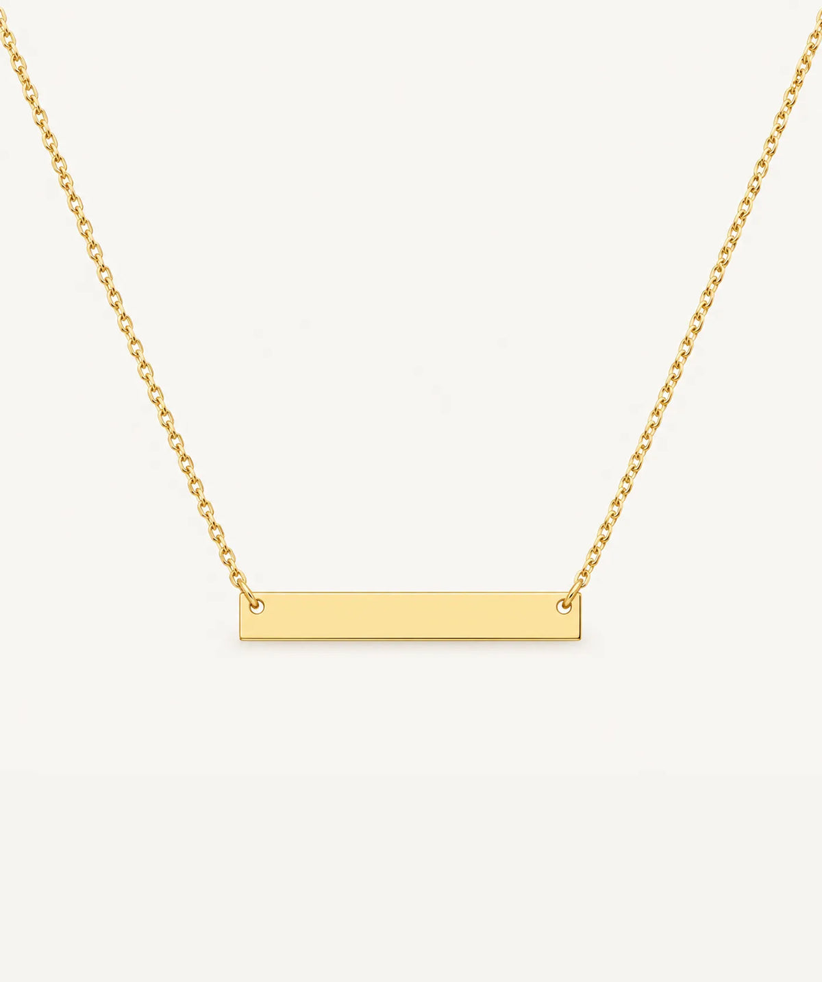 Gold Horizontal Tag Necklace