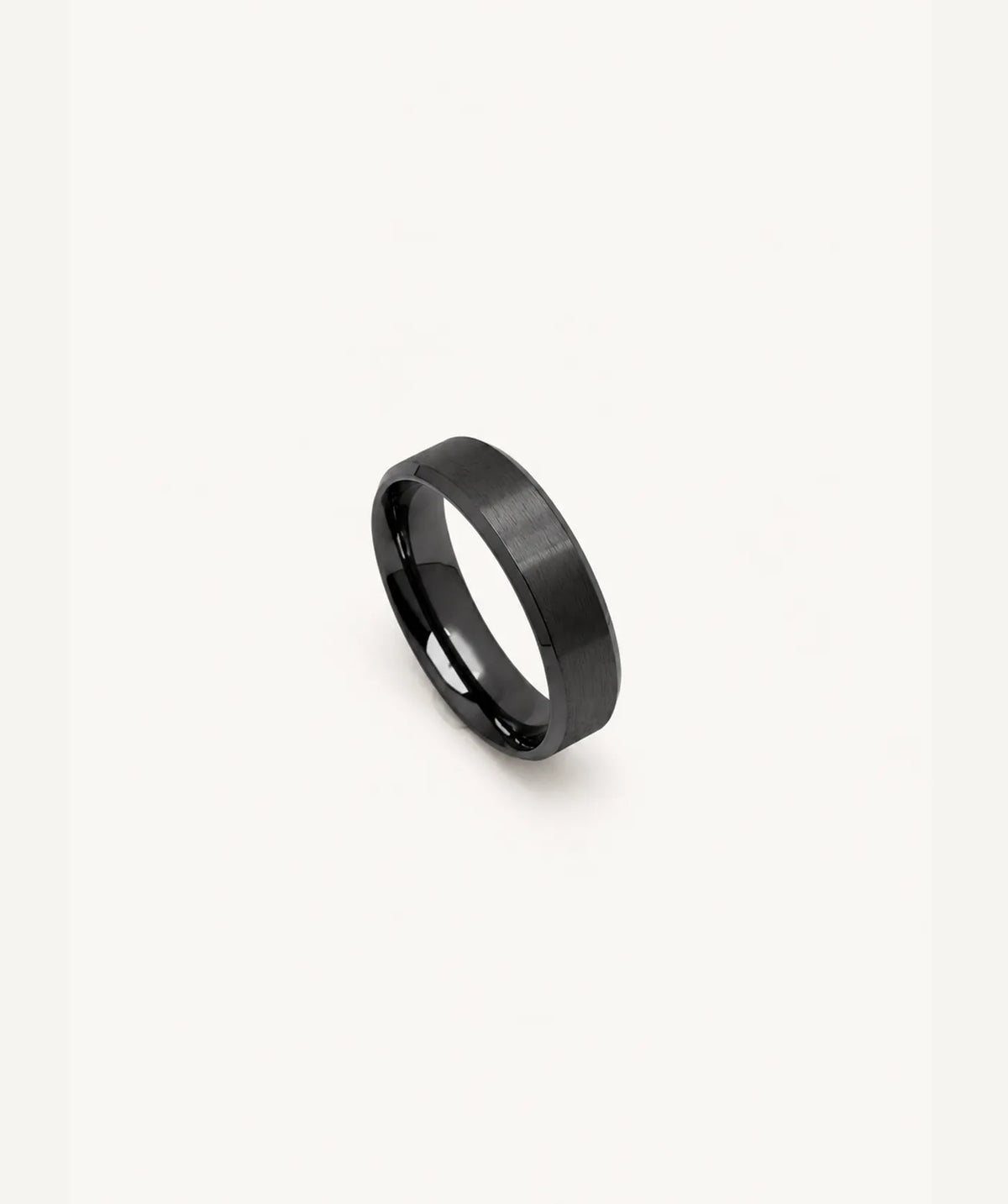 Black 8mm Thick Band Ring